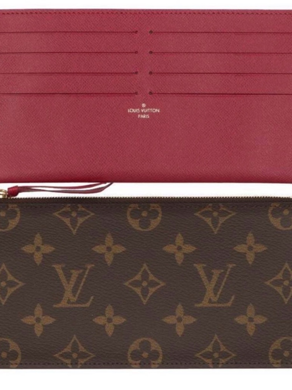 Monogram Chain Crossbody Bag with Red Wallet Inserts - Picture 3 of 4